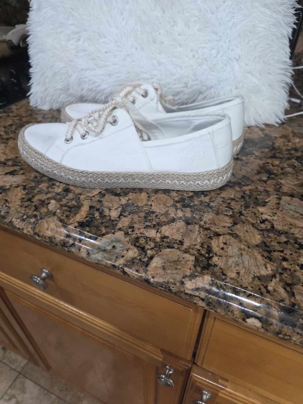 White Canvas Espadrille Sneaker with Rope Trim